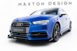 Street Pro Splitter dianteiro + Flaps Audi S3 / A3 S-Line Sedan 8V