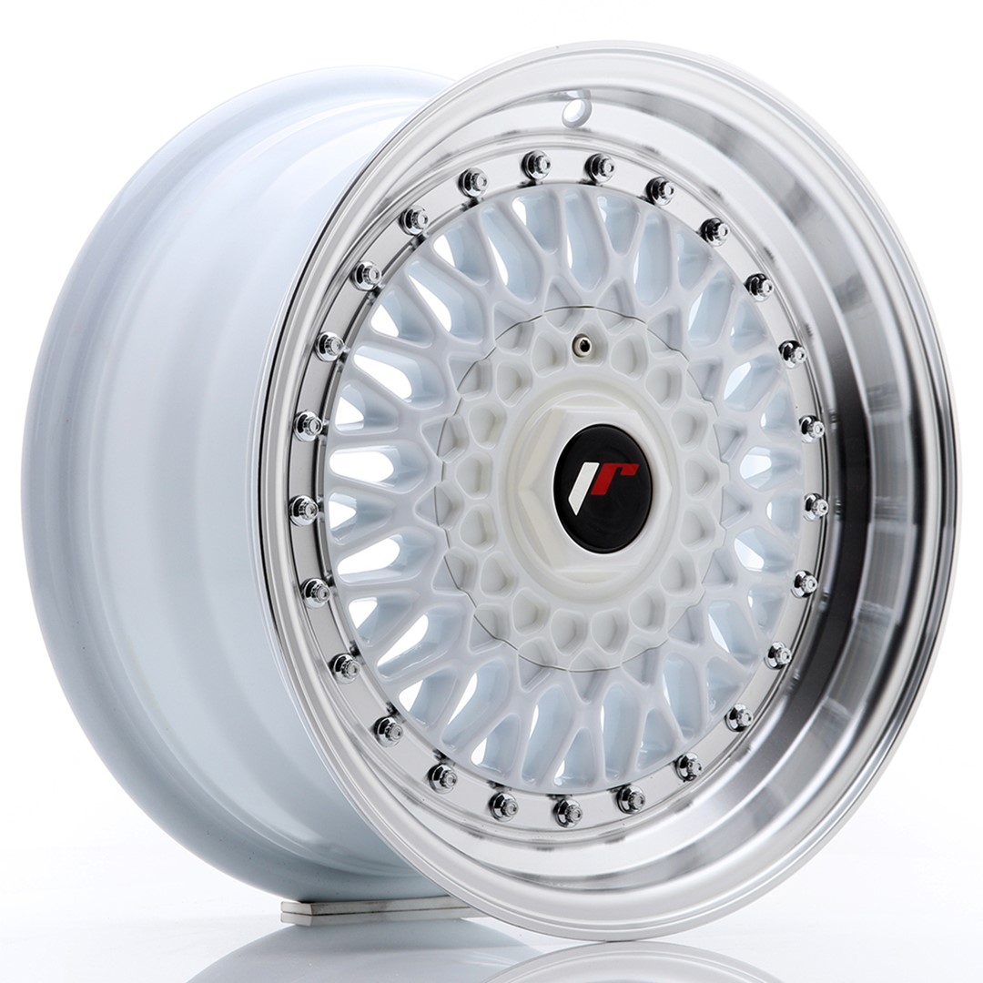 33219_0_23581 JR Wheels JR9 15x7 ET20 4x100/108 White w/ Machined Lip - Image 1