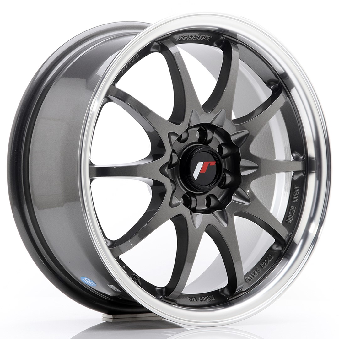 34651_0_23481 JR Wheels JR5 16x7 ET30 4x100/108 Gun Metal w/ Machined Lip - Image 1