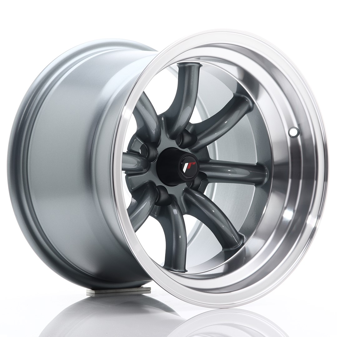 34901_0_24627 JR Wheels JR19 15x10,5 ET-32 4x100 Gun Metal w/ Machined Lip - Image 1