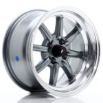 JR Wheels JR19 15x8 ET0 4x100 Gun Metal w/ Machined Lip