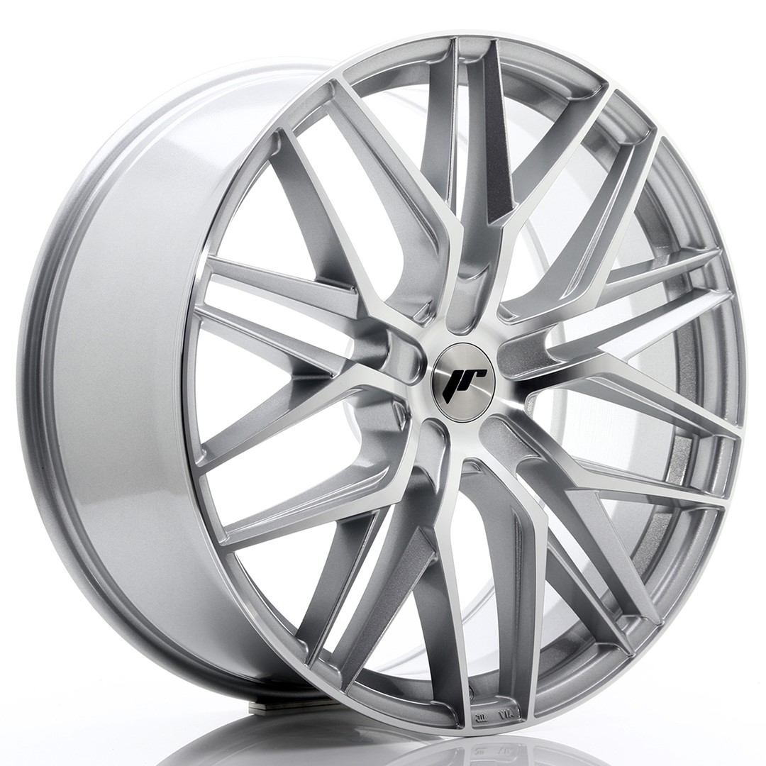 37830_0_24723 JR Wheels JR28 22x9 ET30-45 5H BLANK Silver Machined Face - Image 1