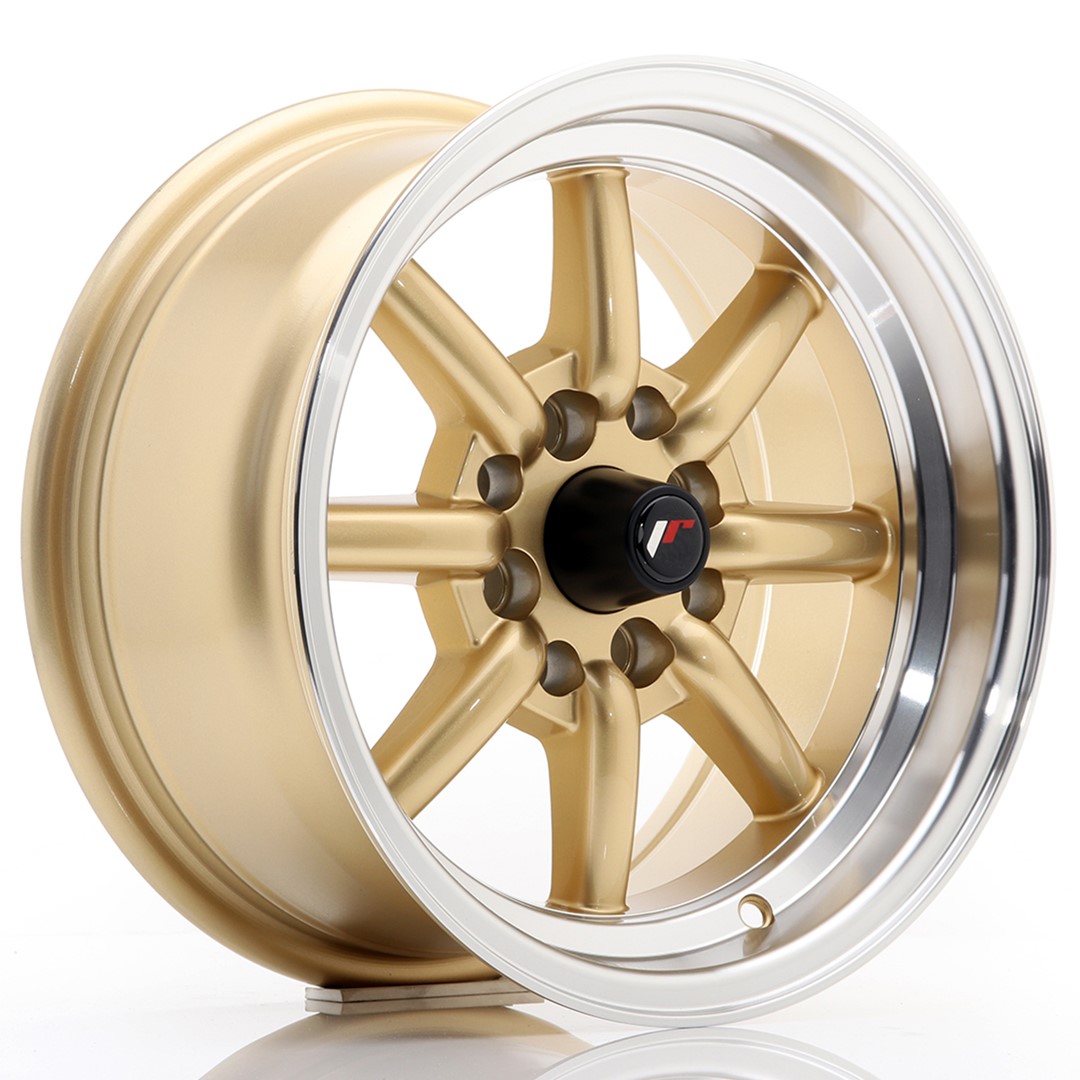 37840_0_23717 JR Wheels JR19 14x7 ET0 4x100/114 Gold w/ Machined Lip - Image 1