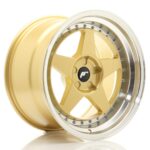 JR Wheels JR6 18x10,5 ET0-25 5H BLANK Gold w/ Machined Lip