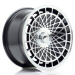 JR Wheels JR14 15x8 ET15-25 BLANK Gloss Black Machined Face