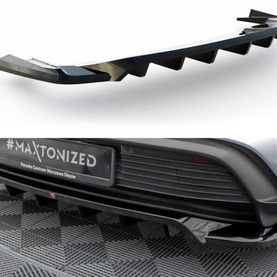 Splitter traseiro (with vertical bars) Porsche Taycan / Taycan 4 / Taycan 4S / Taycan GTS Mk1