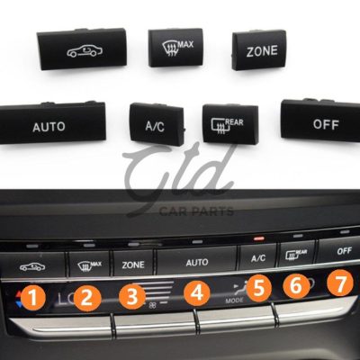 Conjunto de 7 Botões Módulo Ar Condicionado Mercedes-Benz Classe E W207 W212 2009-2016