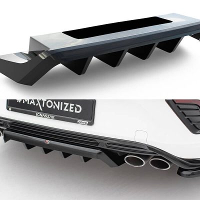 Central Rear Splitter (with vertical bars) Volkswagen T-Roc R Mk1