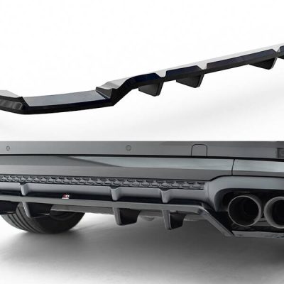 Rear Splitter (with vertical bars) V.2 Audi SQ8 / Q8 S-Line Mk1 Facelift