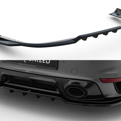 Rear Splitter (with vertical bars) Porsche 911 Turbo S Sport Package 992