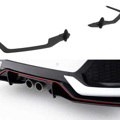 Street Pro Rear Side Splitters V.2 Honda Civic Sport Mk 10 Facelift