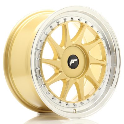 JR Wheels JR26 17x8 ET20-35 BLANK Gold w/Machined Lip