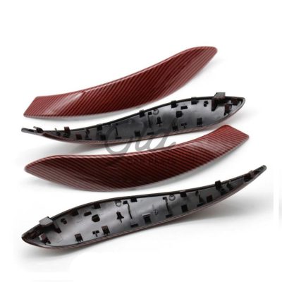 Conjunto de 4 Capas Puxador Carbono Vermelho BMW Série 3/4 F30 F31 F32 F36
