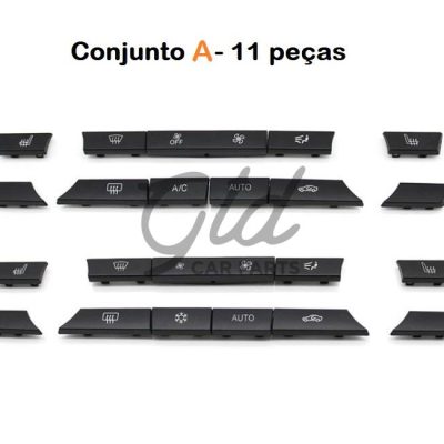 Conjunto de 11 botões Módulo Ar Condicionado BMW Série 5/6/7 X5 X6 F10 F16 2009-2020