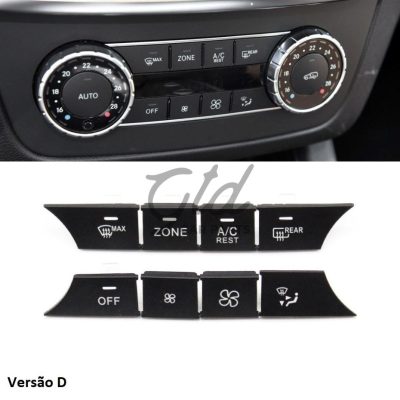 Conjunto de 8 Botões Módulo Ar Condicionado Mercedes-Benz ML GL GLS W166 W292 2012-2019 Versão D