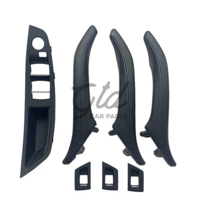 Conjunto de Puxadores Pretos BMW Série 5 F10 F11 F18 2010-2017 S/ Esp. Rebatível