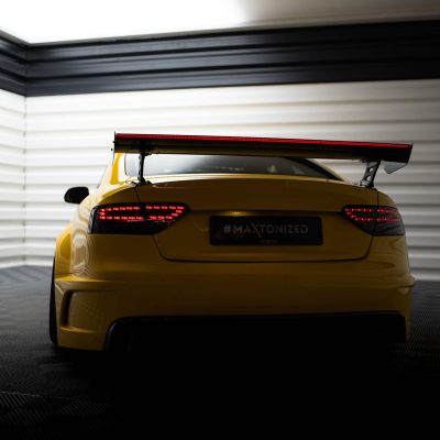 Carbon Spoiler With External Brackets Uprights + LED Audi A5 Coupe 8T