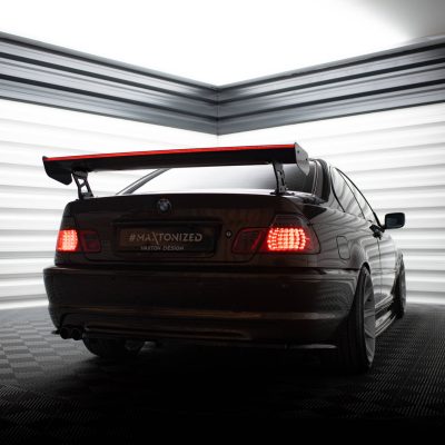 Carbon Spoiler With External Brackets Uprights + LED BMW 3 Coupe E46