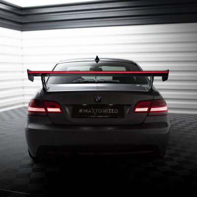 Carbon Spoiler With External Brackets Uprights + LED BMW 3 / M3 Coupe E92