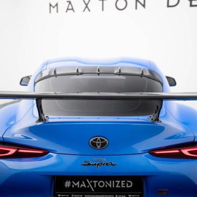 Carbon Spoiler With External Brackets Uprights Toyota Supra Mk5