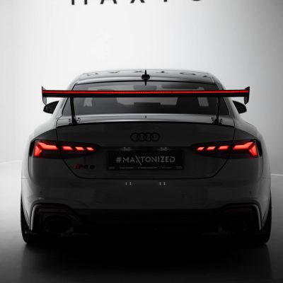 Carbon Spoiler With External Brackets Uprights V.1 + LED Audi A5 / A5 S-Line / S5 / RS5 Coupe F5 / F5 Facelift