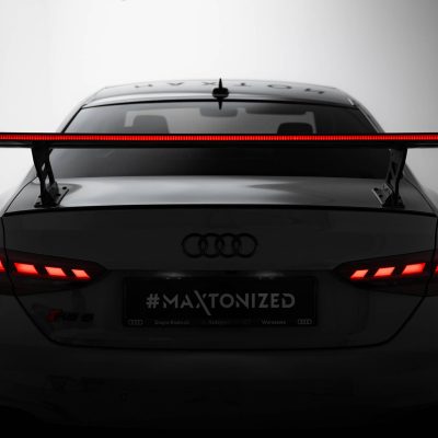 Carbon Spoiler With External Brackets Uprights V.2 + LED Audi A5 / A5 S-Line / S5 / RS5 Coupe F5 / F5 Facelift