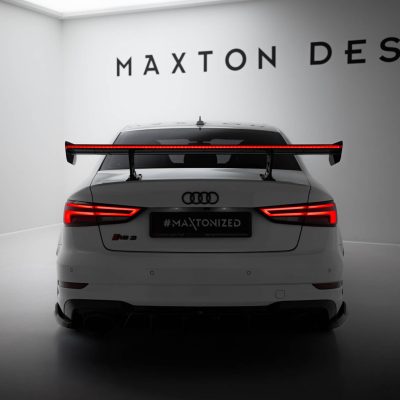 Carbon Spoiler With Internal Brackets Uprights + LED Audi A3 / A3 S-Line / S3 / RS3 Sedan 8V / 8V Facelift
