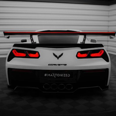 Carbon Spoiler With Internal Brackets Uprights + LED Chevrolet Corvette Stingray / Grand Sport C7
