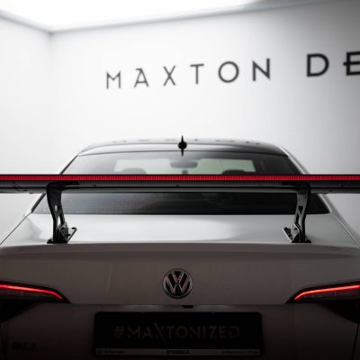 Carbon Spoiler With Internal Brackets Uprights + LED Volkswagen Jetta GLI Mk7