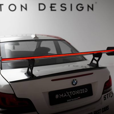 Carbon Spoiler With Internal Brackets Uprights V.2 + LED BMW 1 M E82