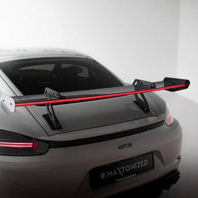 Carbon Spoiler With Upper Swan Mounting V.1 + LED Porsche 718 Cayman 982c