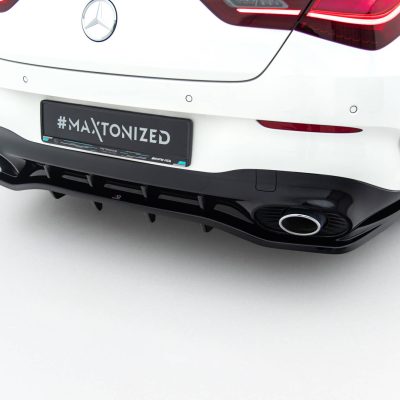 Rear Splitter (with vertical bars) Mercedes-AMG CLA 35  / 45  Coupe / Shooting Brake C118 Facelift / X118 Facelift