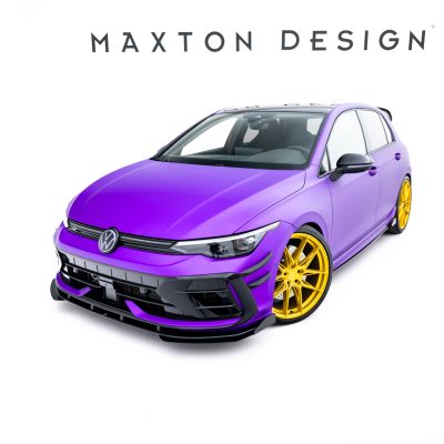 Street Pro Front Splitter + Flaps Volkswagen Golf R Mk8 Facelift