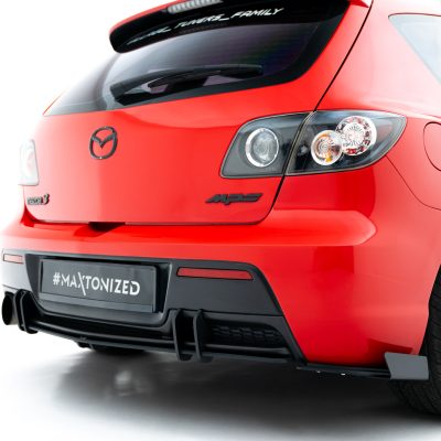 Street Pro Rear Side Splitters + Flaps Mazda 3 MPS Mk1 EU Version