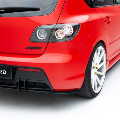 Street Pro Rear Side Splitters Mazda 3 MPS Mk1 EU Version
